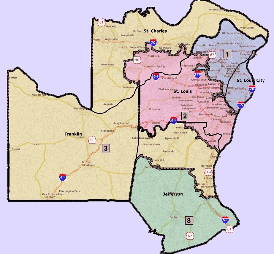 St Louis Area Map Of The Legislatures Congressional Redistricting Plan