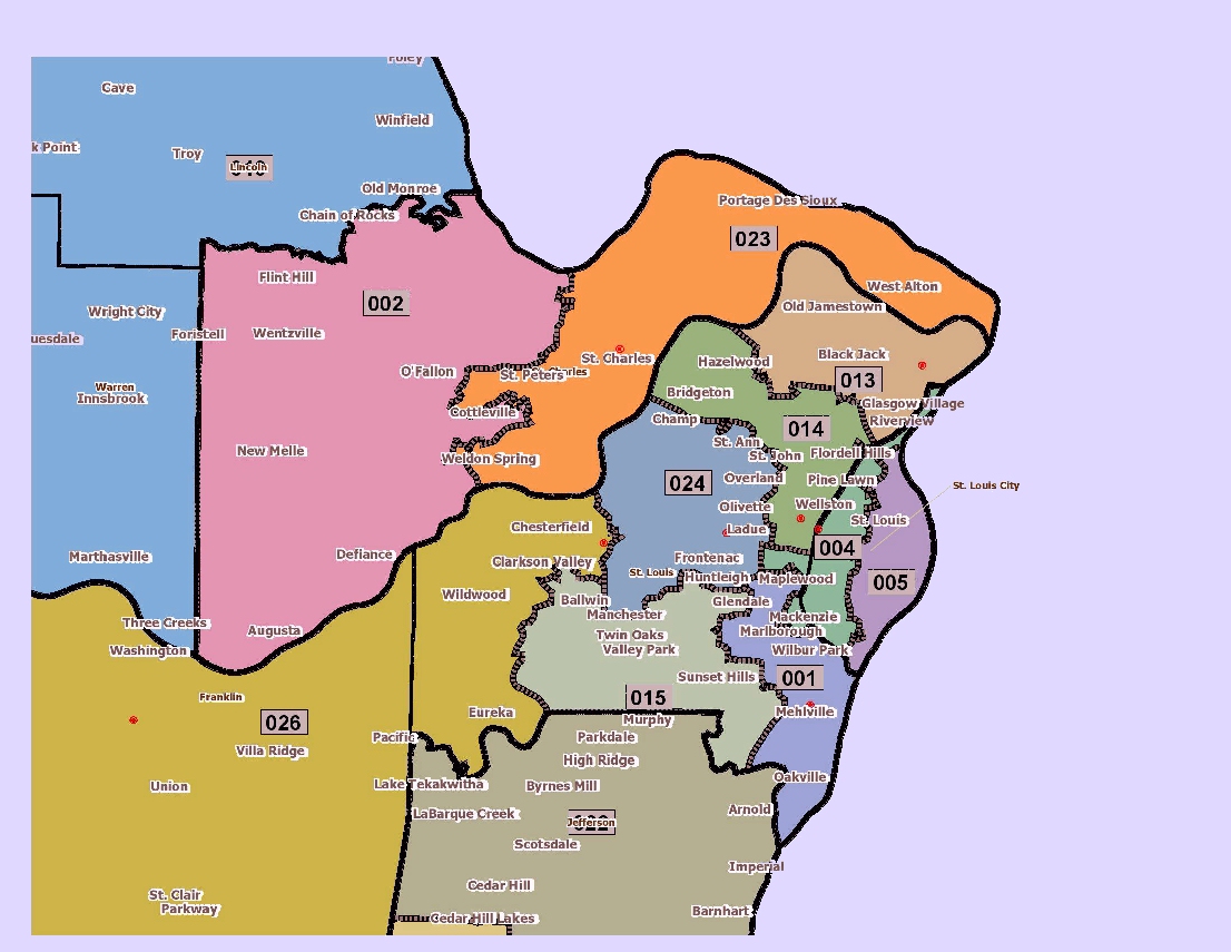 St. Louis Area State Senate Districts